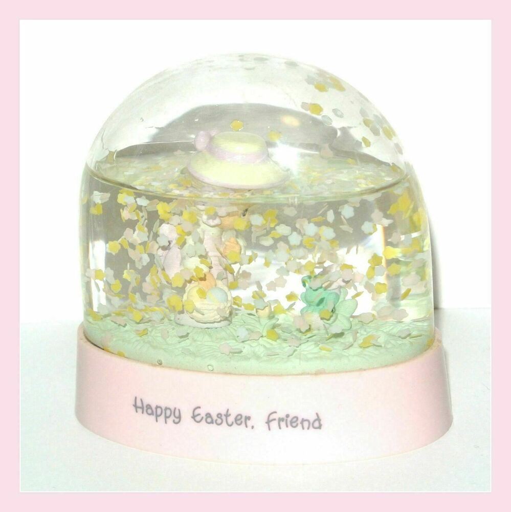 Precious Moments 578266 Hoppy Easter Friend Water Dome Globe Girl Frog